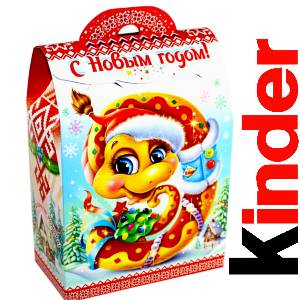 Детский подарок на Новый Год в жестяной упаковке весом 430 грамм по цене 1657 руб в Брянске